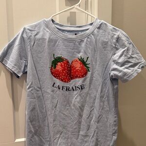 C&C California Sky Blue Tee with Strawberry Design
